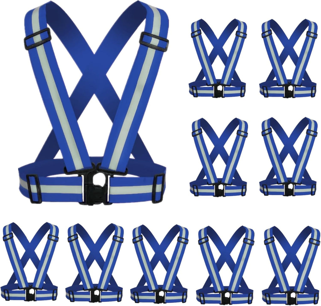 Reflective Vest, High Visibility Safety Vest Straps Reflective Gear for Night Running Walking Cycling for Men Women Kids