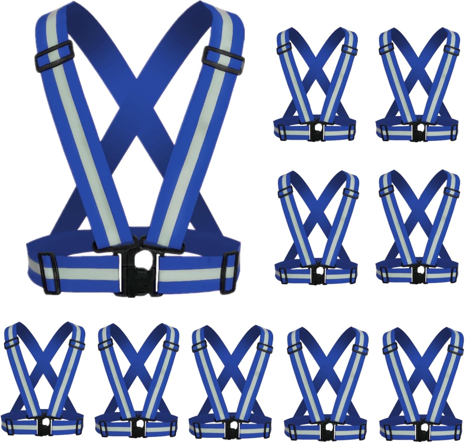 Reflective Vest, High Visibility Safety Vest Straps Reflective Gear for Night Running Walking Cycling for Men Women Kids
