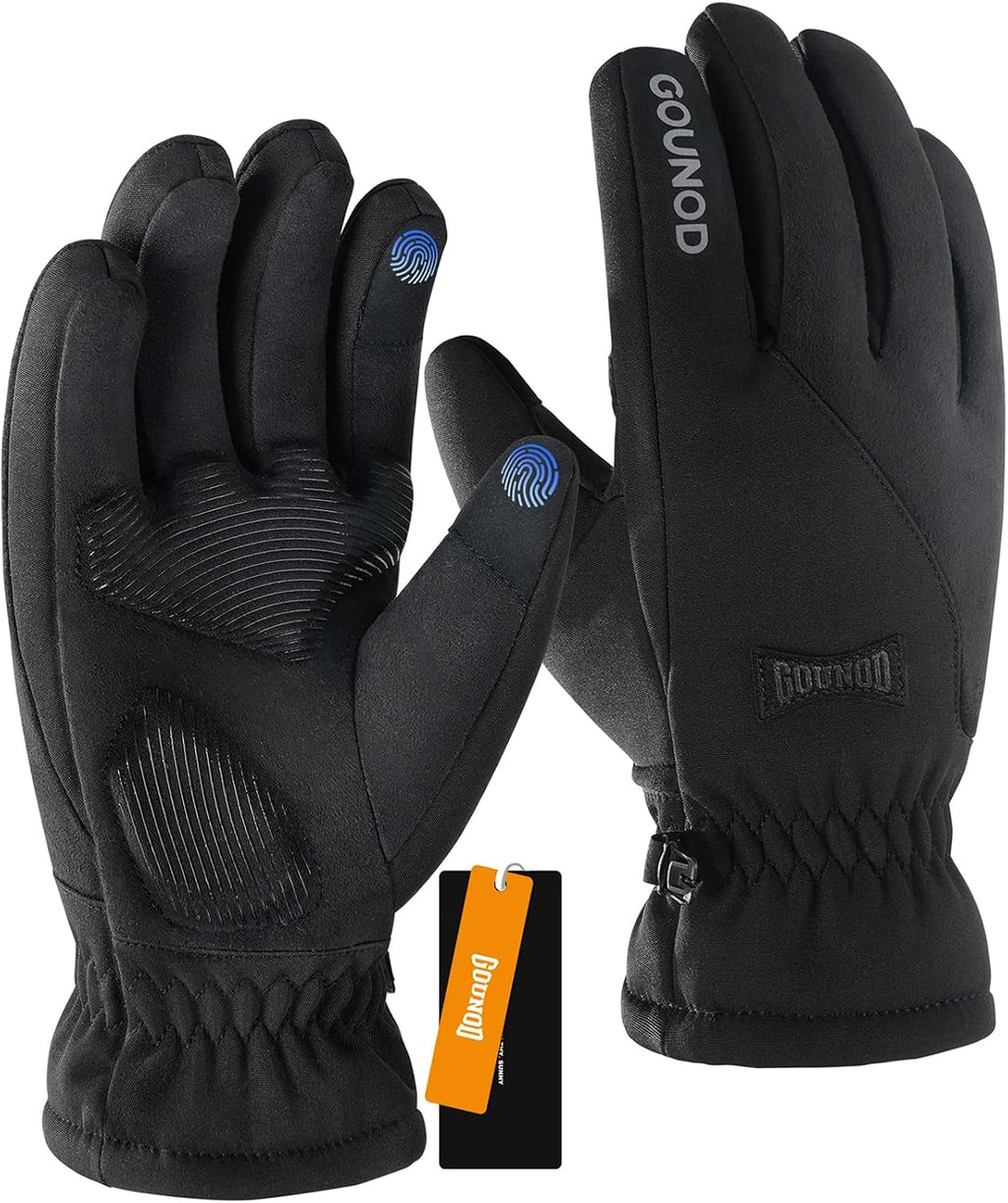 GOUNOD Winter Gloves for Women Men, Thermal Insulated Waterproof Windproof Cold Weather Gloves, Touch Screen Compatible, Non-Slip Grip for Running, Driving, Cycling, Hiking