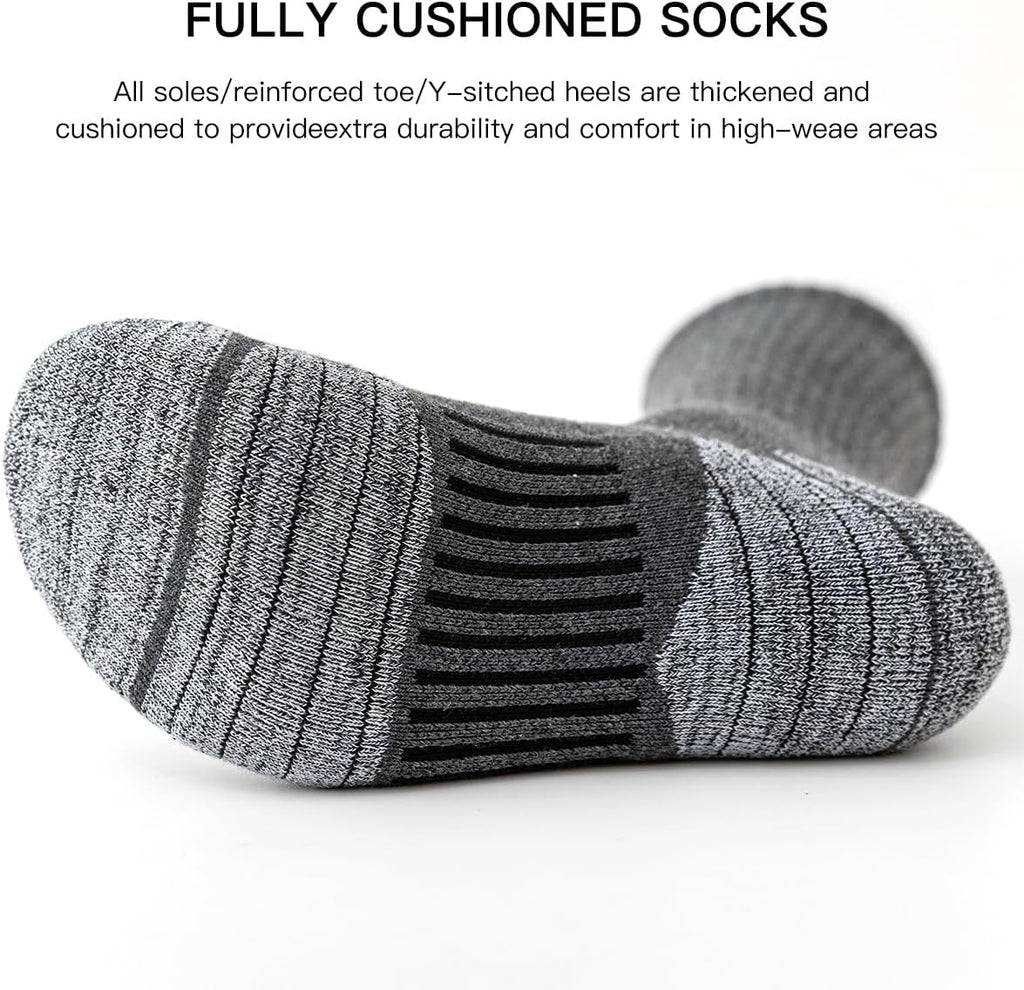 JOYNÉE 8 Pairs Mens Athletic Crew Socks Cushion Running Work Breathable Outdoor Socks for Men