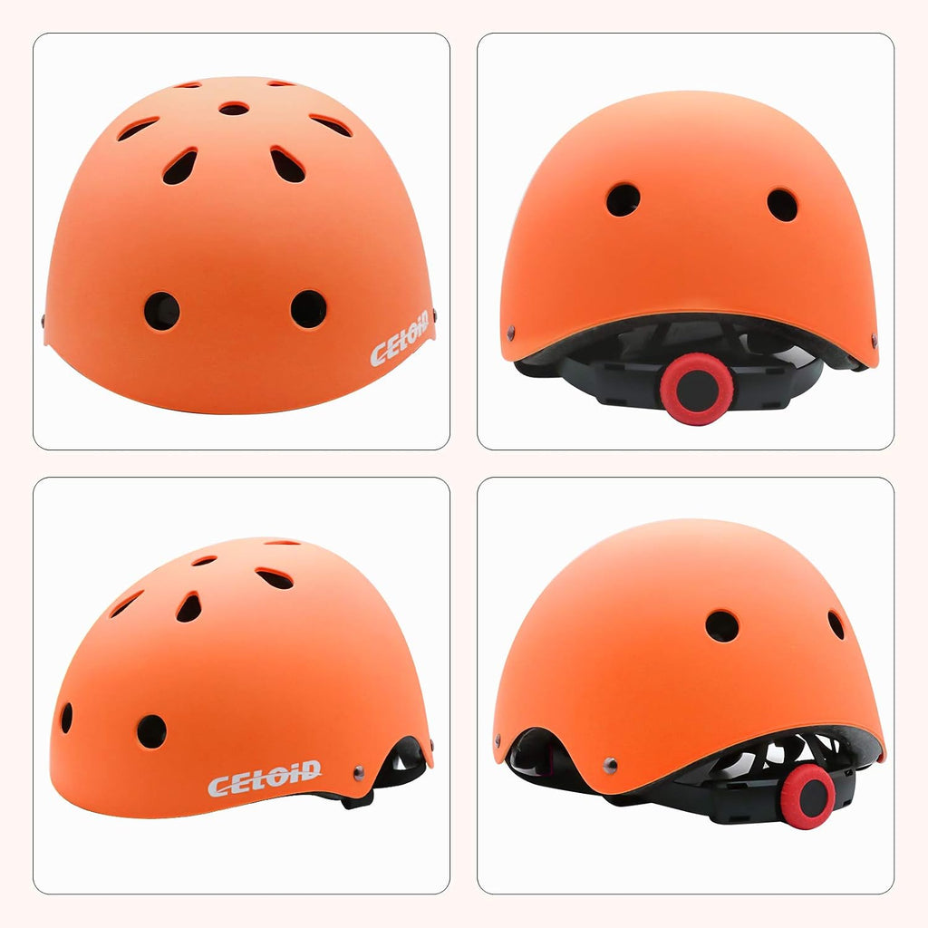 Kids Bike Skateboard Helmet Pad Set,Toddler Cyling Protective Gear Knee & Elbow Pads Wrist Guards for 5-8-10-12-14-16 Years Girls Boys Bicycle Scooter Roller Skate Inline Skating Rollerblading