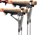 QualyQualy Fishing Rod Holders for Ground, High Sensitivity Spring Automatic Fishing Rod Holder, All Metal Heavy Duty Adjustable Fishing Pole Stand, Bank Fishing Rod Rack Stand-2Pack
