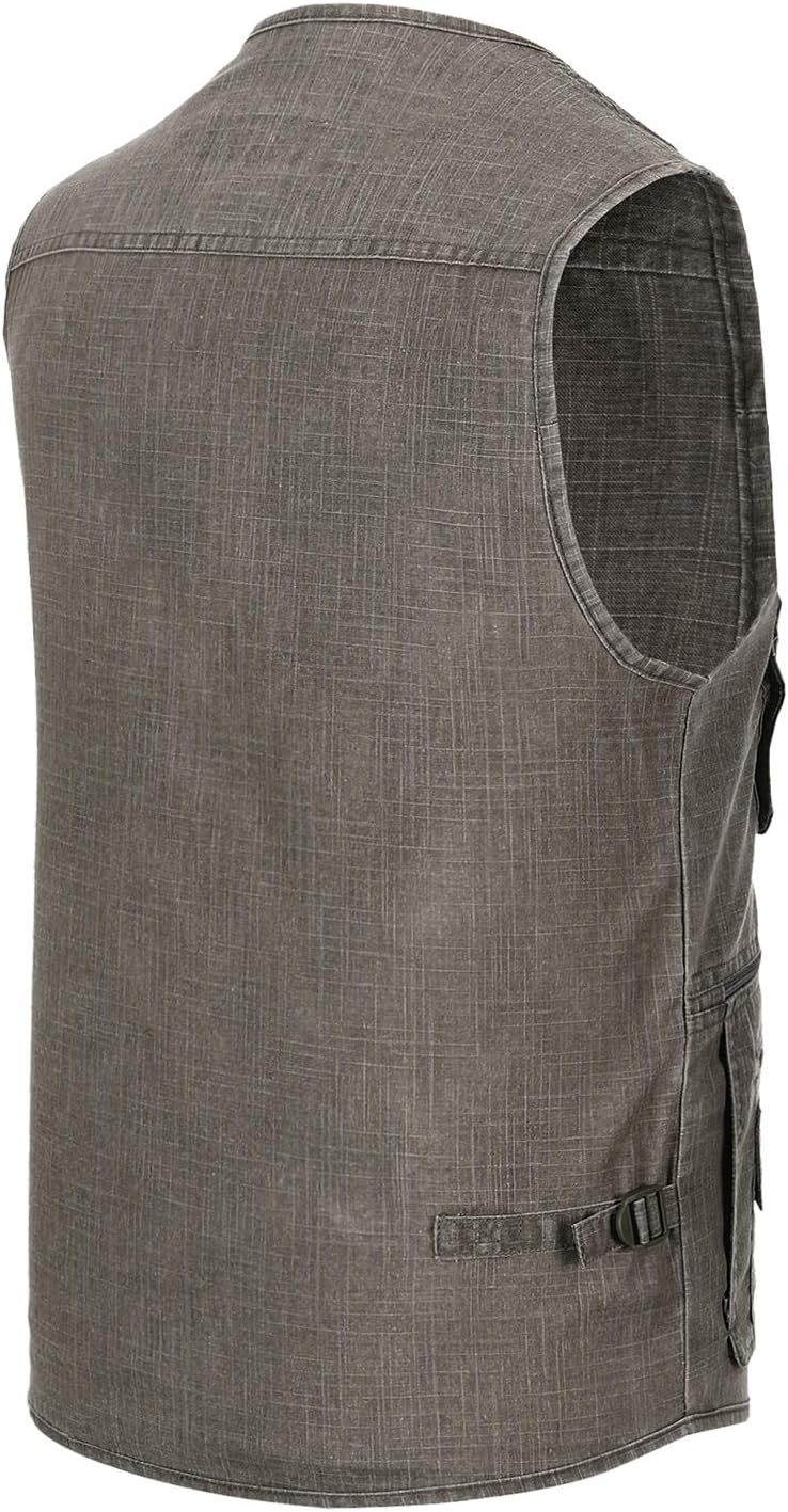 Spanye Mens Outdoor Fishing Vest Safari Travel Photography Vests Jacket Multi Pocket