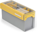 Plano EDGE Premium Spinnerbait Tackle Utility Box, Clear and Yellow, Rust-Resistant Storage, Waterproof Tackle Tray Organizer for Buzz Baits, Swimbaits, and Crankbaits