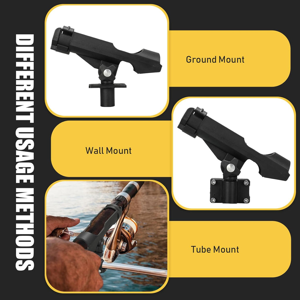 Threlaco Fishing Rod Holders for Boat Adjustable 360 Swivel
