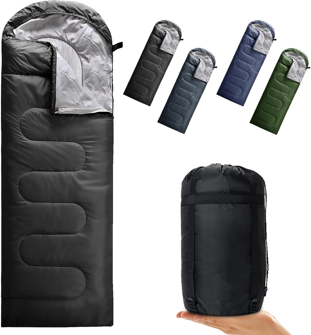 Envelope Camping Sleeping Bag Warm & Cool Weather for Adults