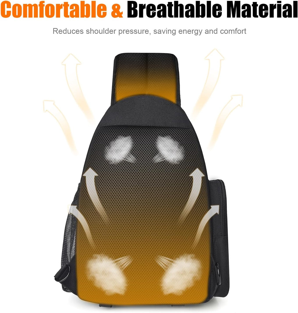 Cwatcun 2-in-1 Sling/Backpack, USB Camera Bag for DSLR/Mirrorless