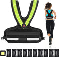 Weighted Vest for Women Men, Sport Running Weighted Vest with Reflective Strips and LED Flashing Sash, 10lbs/20lbs Weight Vest for Strength Training and Workout