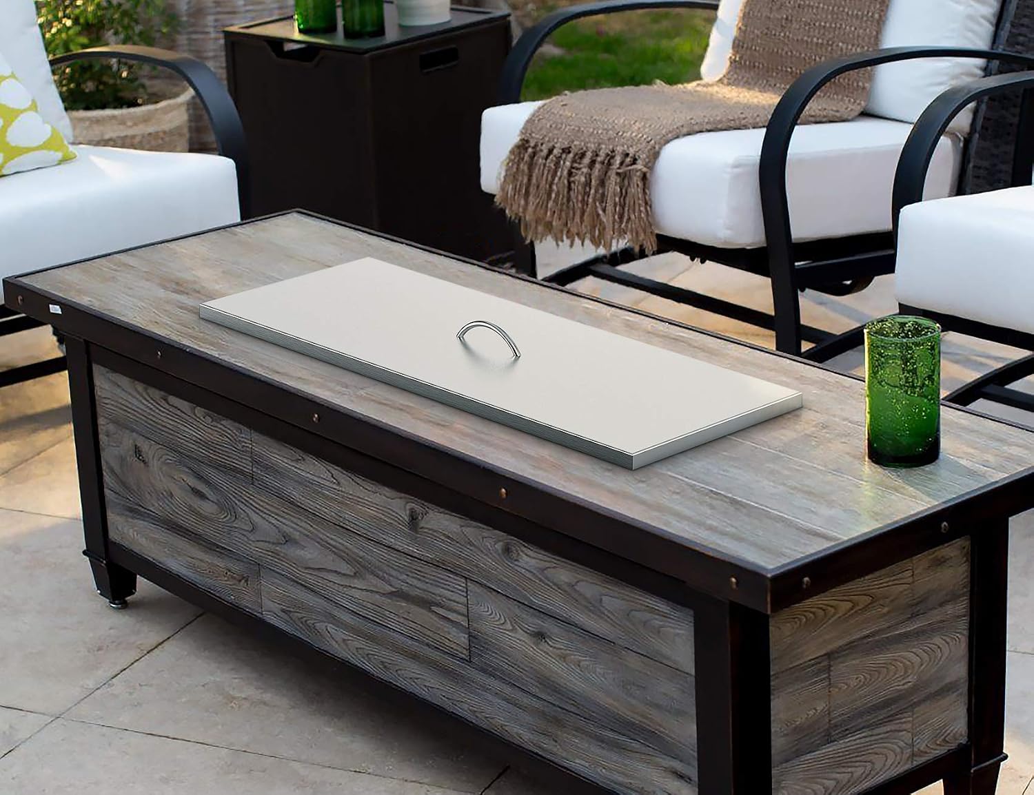 Stanbroil Fire Pit Burner Pan Cover 39" x 15"