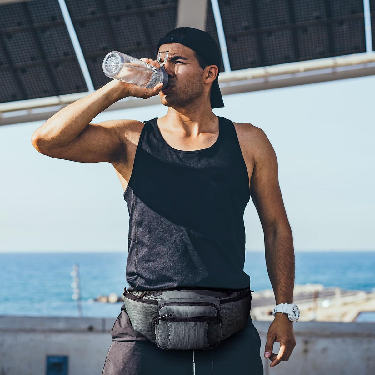 NOOLA Fanny Pack with Water Bottle Holder, Hiking Waist Bag for Men Women
