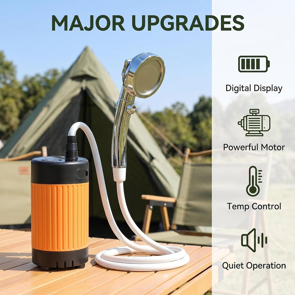Portable Camping Shower Kit, Perfect for Camping, Hiking & Car Trips