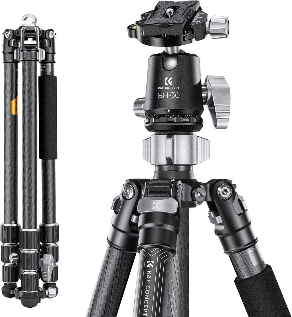 K&F Concept X-Series 68" Carbon Fiber Camera Tripod