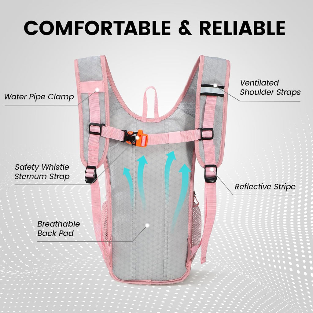 Nepest Kids Hydration Backpack with 1.5L Water Bladder for Cycling, Hiking