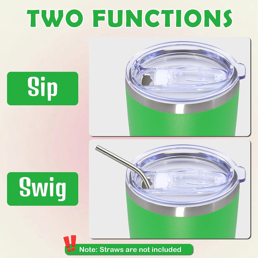20oz Tumbler Stainless Steel Tumbler Coffee Tumbler with Lid Green, 8P