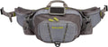 Allen Company Eagle River Lumbar Fly Fishing Pack - Holds 6 Fly Boxes, Zip‑Down Workstation, Waist Bottle Pockets, Durable Outdoor Waist Pack - Gray/Lime and Olive Green