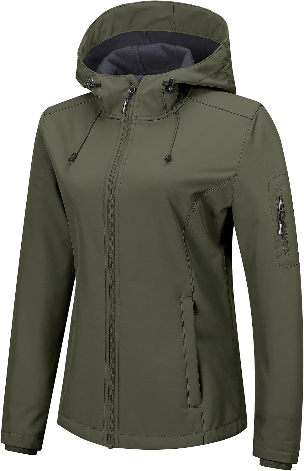 Outdoor Ventures Women's Softshell Jacket Fleece Lined Waterproof Rain Coat