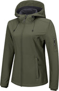 Outdoor Ventures Women's Softshell Jacket Fleece Lined Waterproof Rain Coat