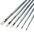Silver Brush Limited Silverwhite Brights Watercolor Paintbrush Set, 6pc