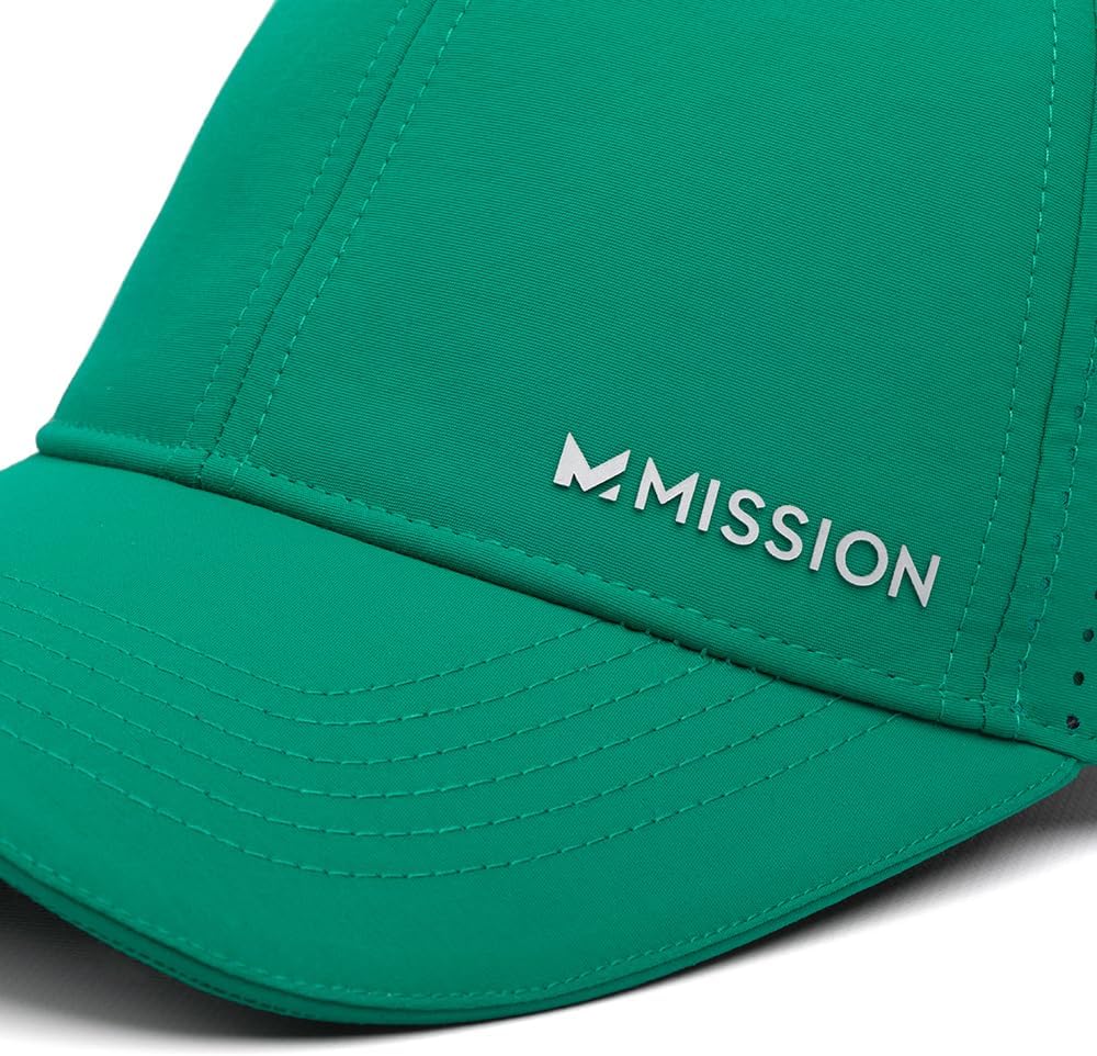 MISSION Cooling Vented Performance Hat Unisex Cap for Workouts, Golf & Running, Sweat & Water Activated Technology