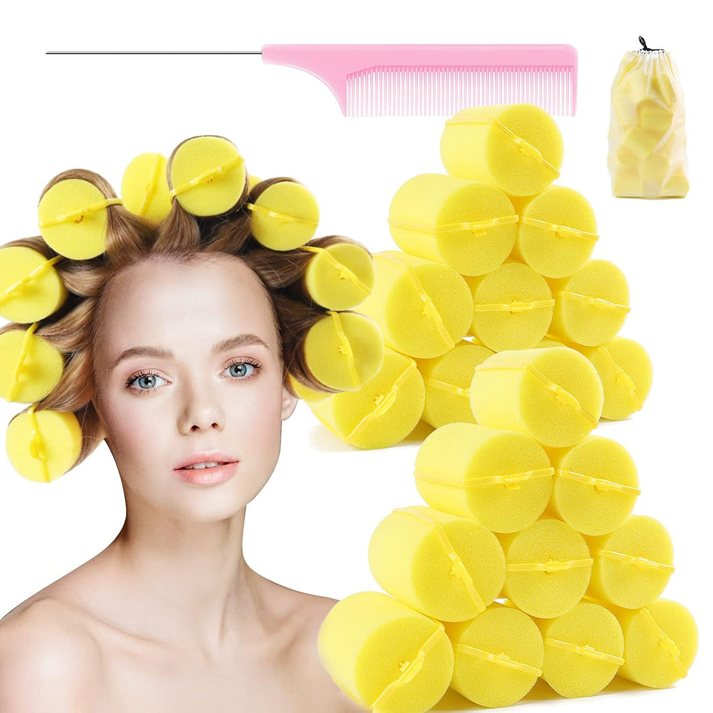 Jumbo Foam Sponge Hair Roller Soft Sleeping rollers Curvy Wavy Hairstyle