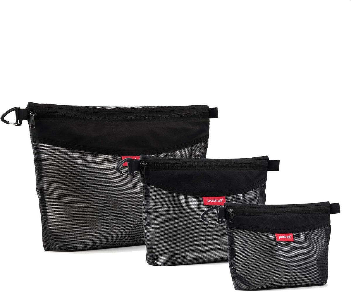 pack all Water-Resistant Zipper Pouch, Mesh Zipper Bag, 10.23"x7.48"