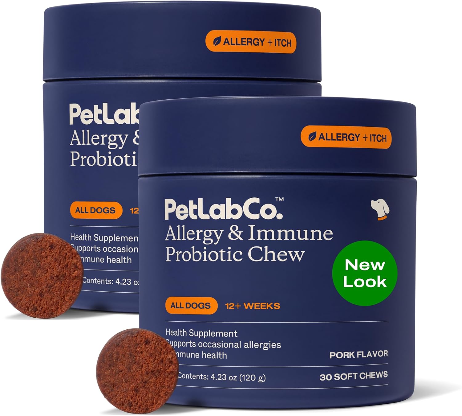PetLab Co. Allergy & Immune Probiotic Chews, 30 Soft Chews, Pork