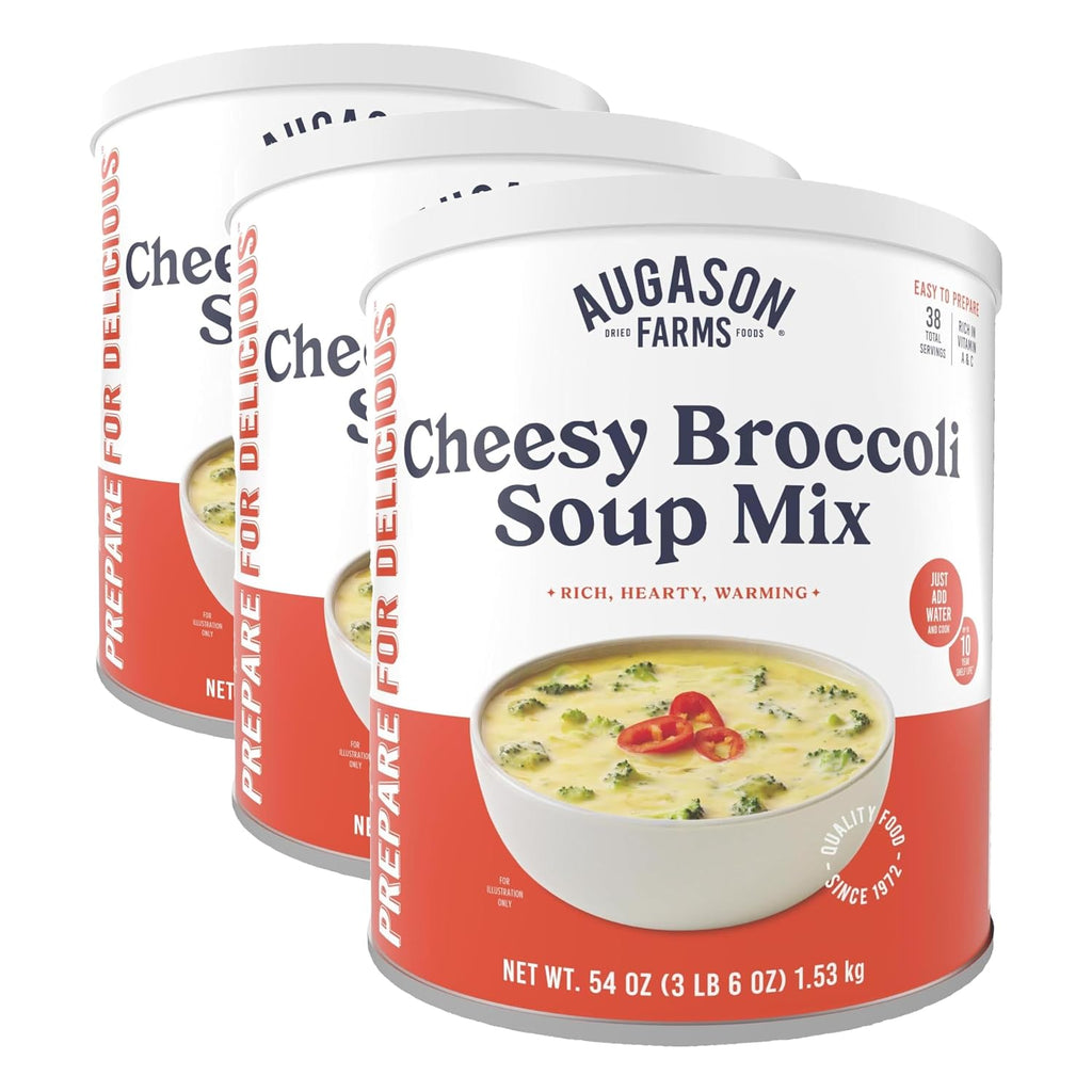 Augason Farms Cheesy Broccoli Soup Mix Emergency Food Supply, 38 Servings