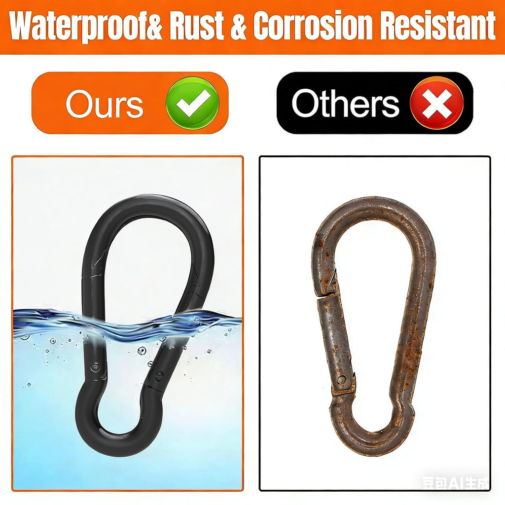 Carabiner Clips, 5.5IN Heavy Duty Spring Snap Hook, 6PCS