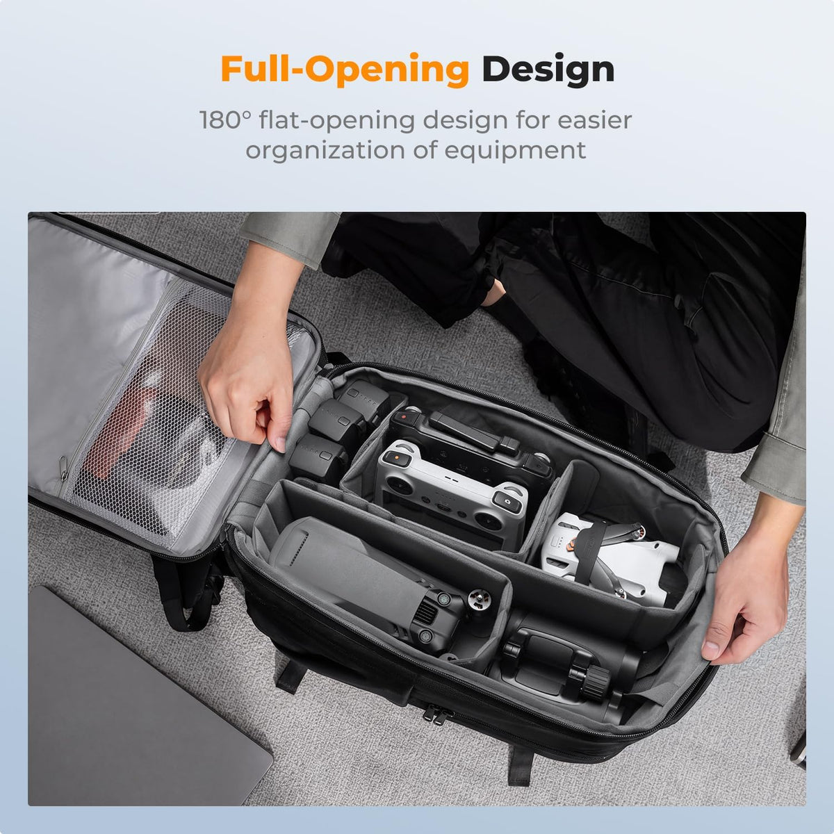K&F CONCEPT Camera Backpack Bag, Drone Backpack with Pre-Scored Foam
