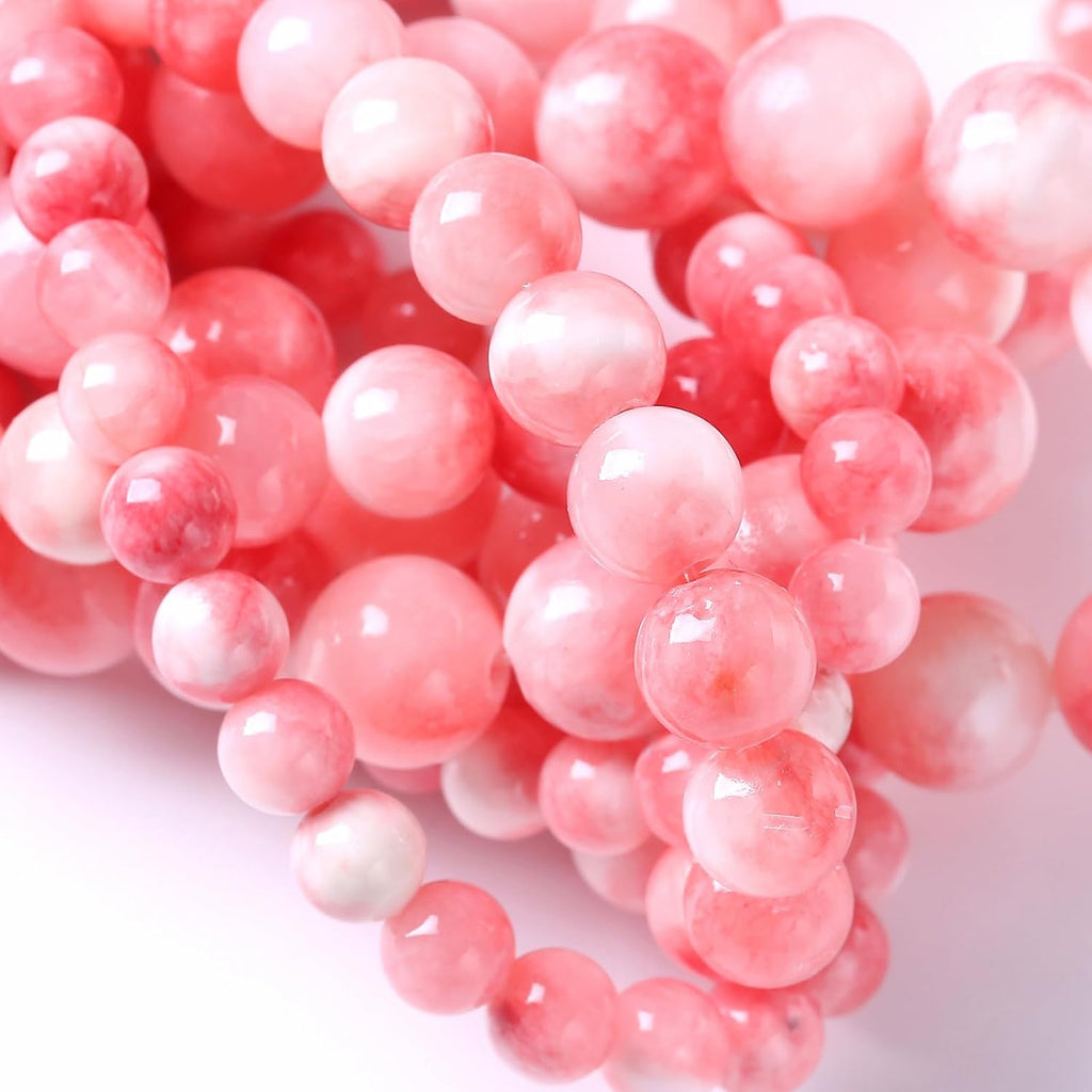 160PCS 4MM Pink Persian Jade Spacer Loose Beads for Jewelry Making DIY Bracelet Necklace 2 Strands
