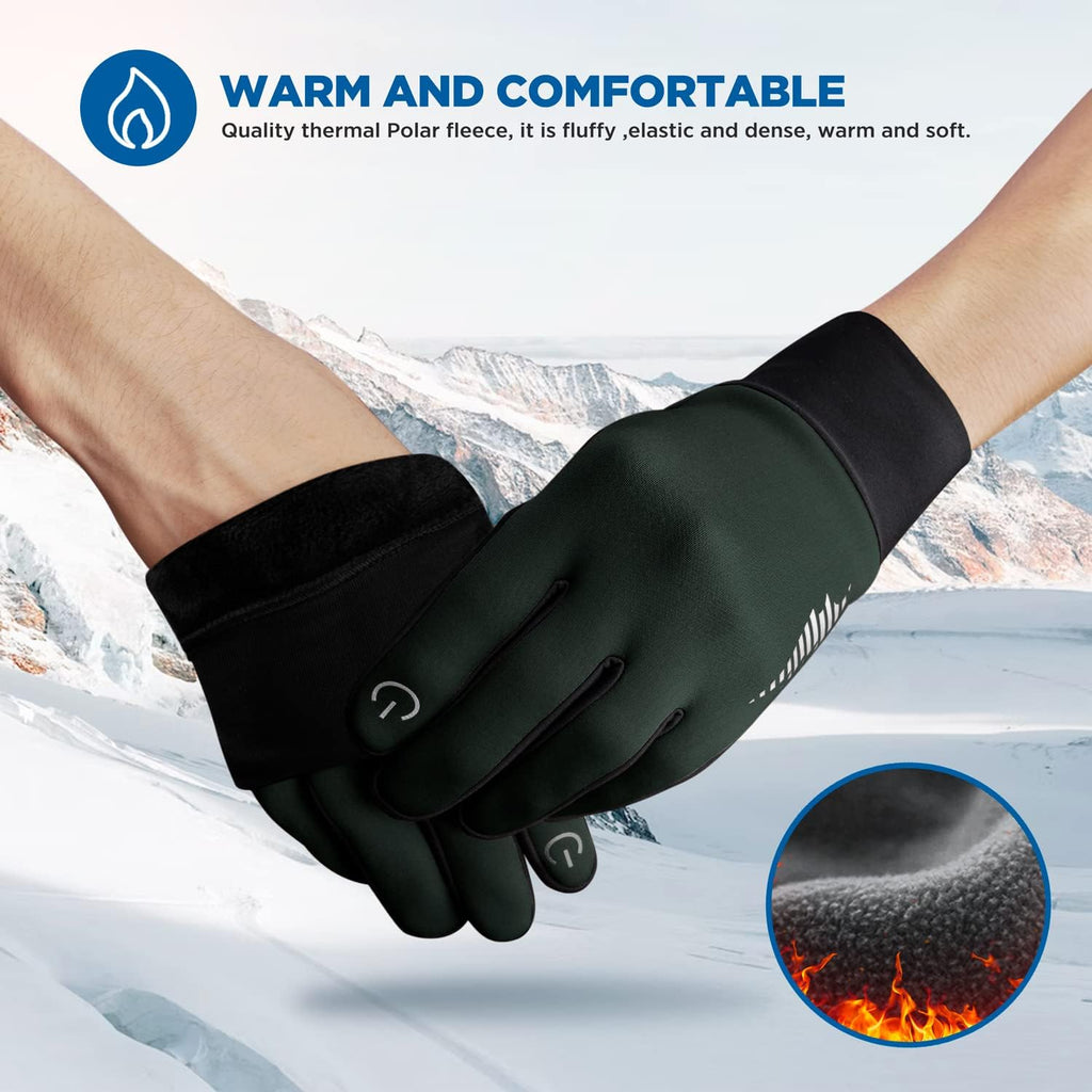 SIMARI Winter Gloves for Women Men - Cold Weather Thermal Touch Screen Ski Snow Glove Liners, Non-Slip Palm & Warm Fleece Lined, for Running Cycling Driving Hiking Walking Sports Outdoor Texting Work