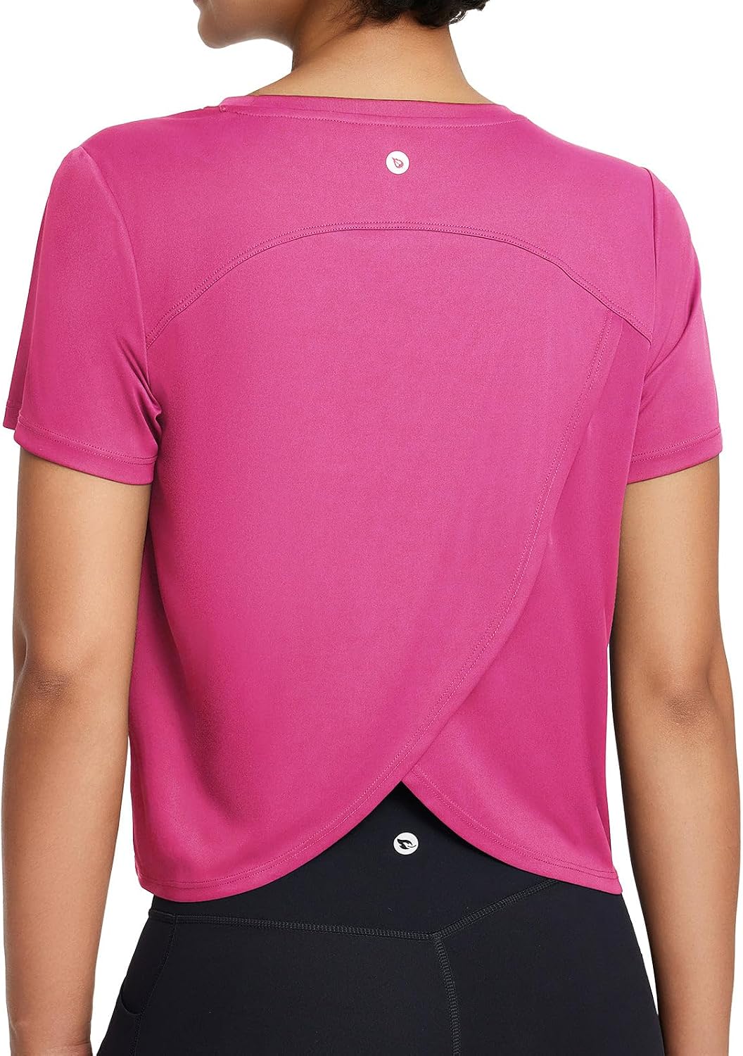 baleaf Women's Athletic Running Shirts Short Sleeve Crop Tops