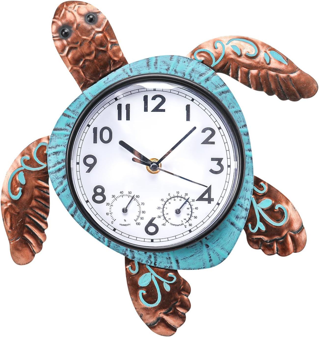 MUMTOP Turtle Outdoor Clock Waterproof for Patio Pool Garden Home