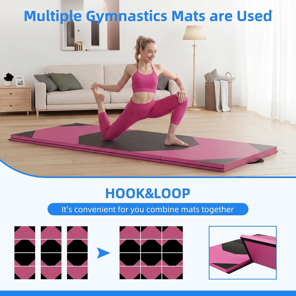 Polar Aurora 4'x8'x2 Thick Folding Gymnastics Exercise Mat Aerobics Stretching Yoga Mats