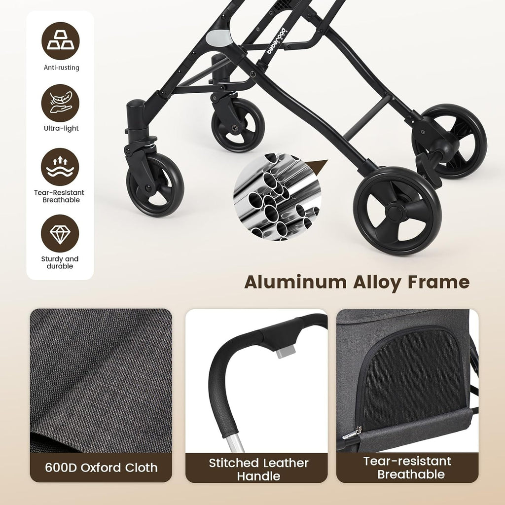 T1 Double Pet Stroller for Small Dogs & Cats (Black)