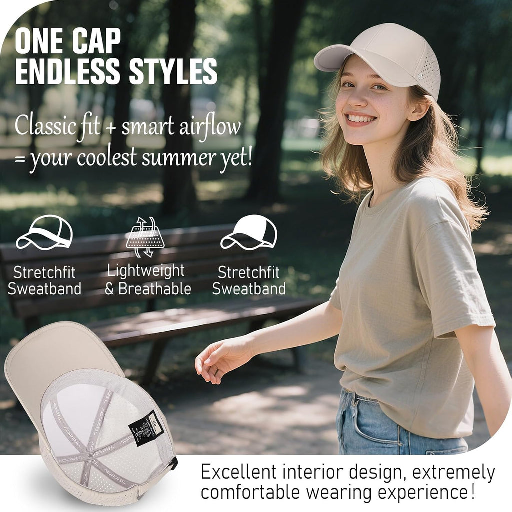 AOPREL Baseball Cap Breathable Mesh Golf Hat Quick Dry Adjustable Baseball Hats for Men and Women Sport Running Workout