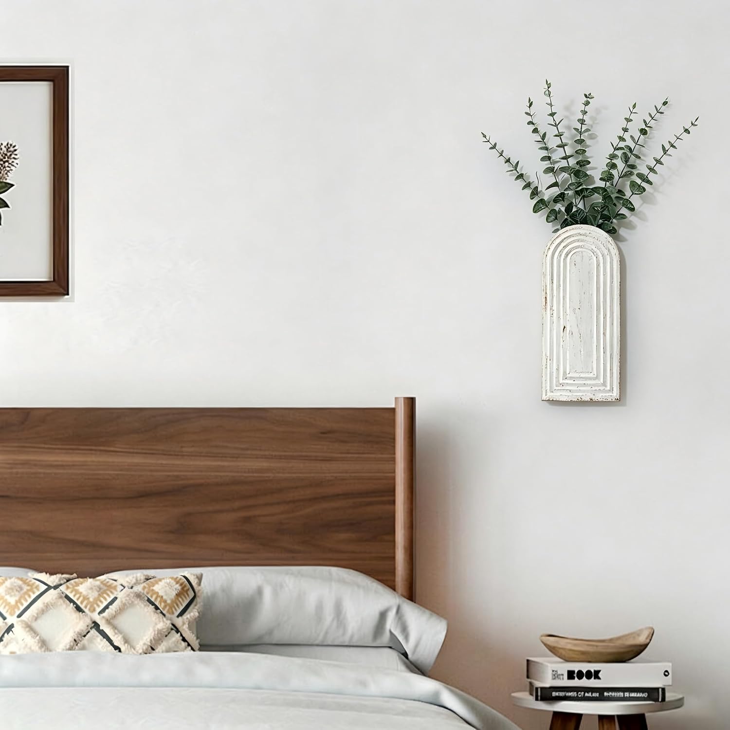 Handmade Wooden Wall Vases Set of 2 for Plants