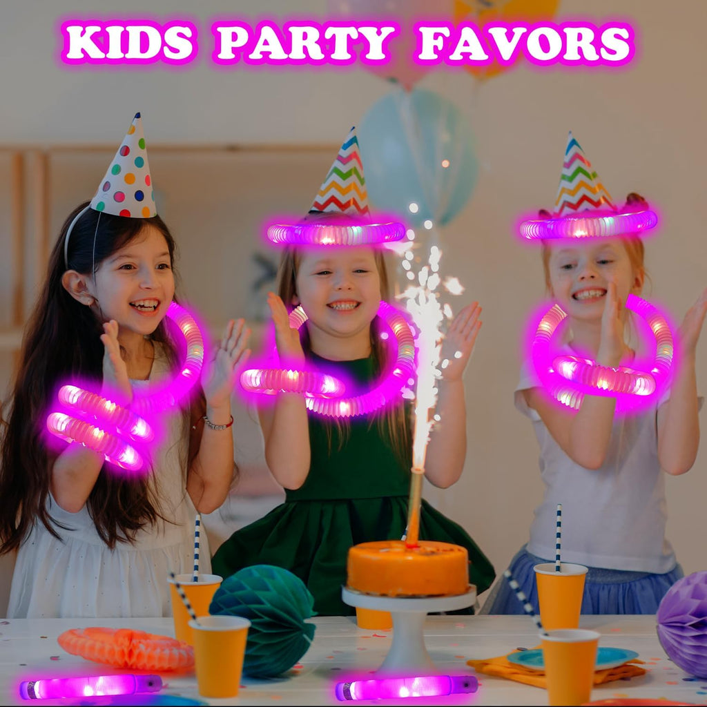 24 PCS Pink Glow Sticks Party Favors Supplies Toys Gifts for Kids Adults
