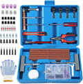 TILIBOTE Tire Repair Kit,117pcs Heavy Duty Tire Plug Kit,with Universal Tire Patch Kit to Plug Flats for Car/Motorcycle/Truck/Tractor/Trailer/RV/ATV