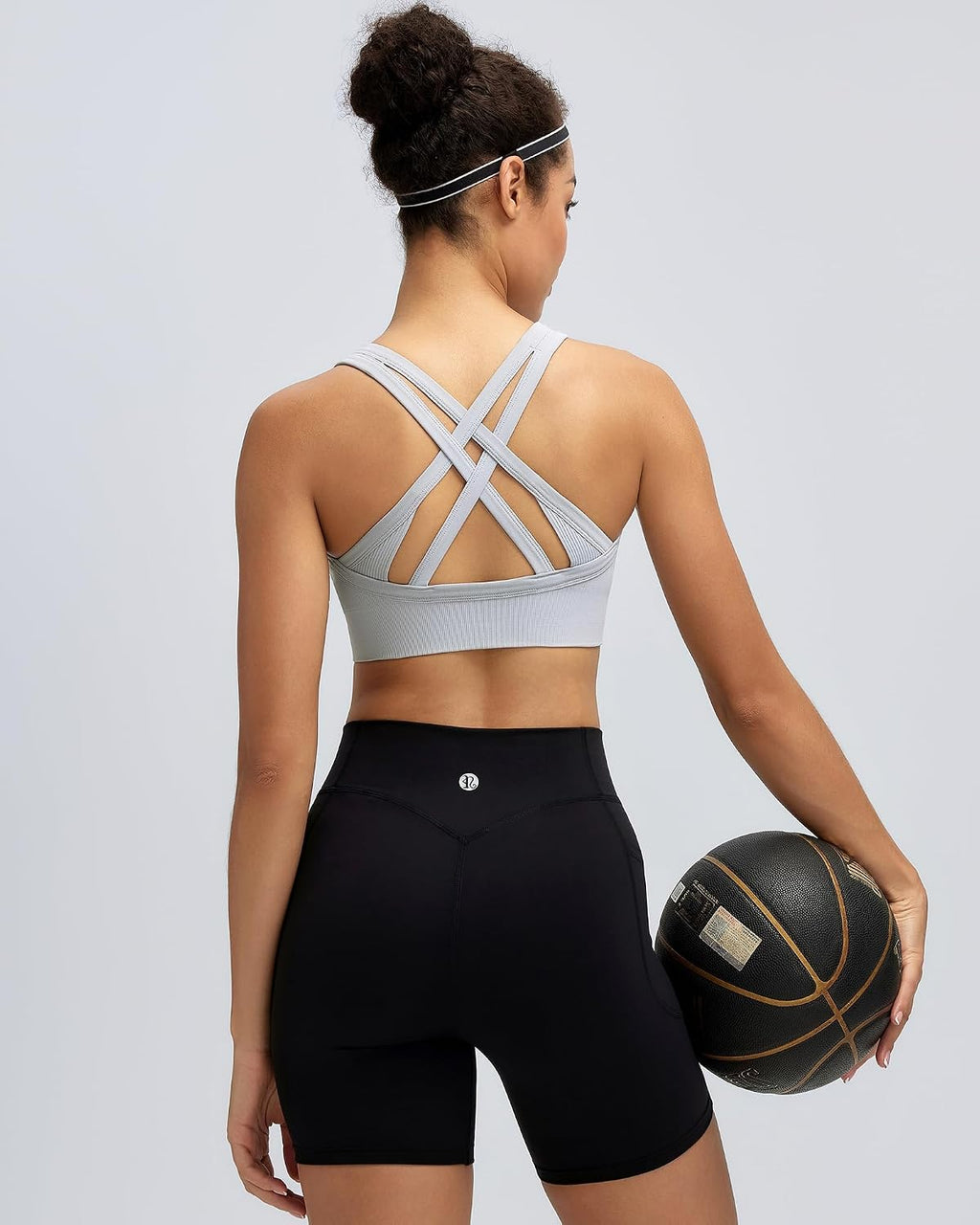 RUNNING GIRL Sports Bra for Women High Support, Criss-Cross Back Padded Strappy Sports Bras Yoga Bra with Removable Cups