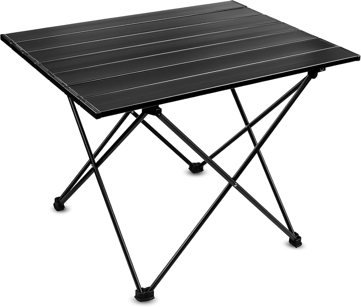 Folding Camping Table – Ultralight Aluminum Portable Table for Camping, Hiking, Backpacking, Picnic, Beach, BBQ – Compact Lightweight Collapsible Travel Side Table for Outdoor, RV, (1)