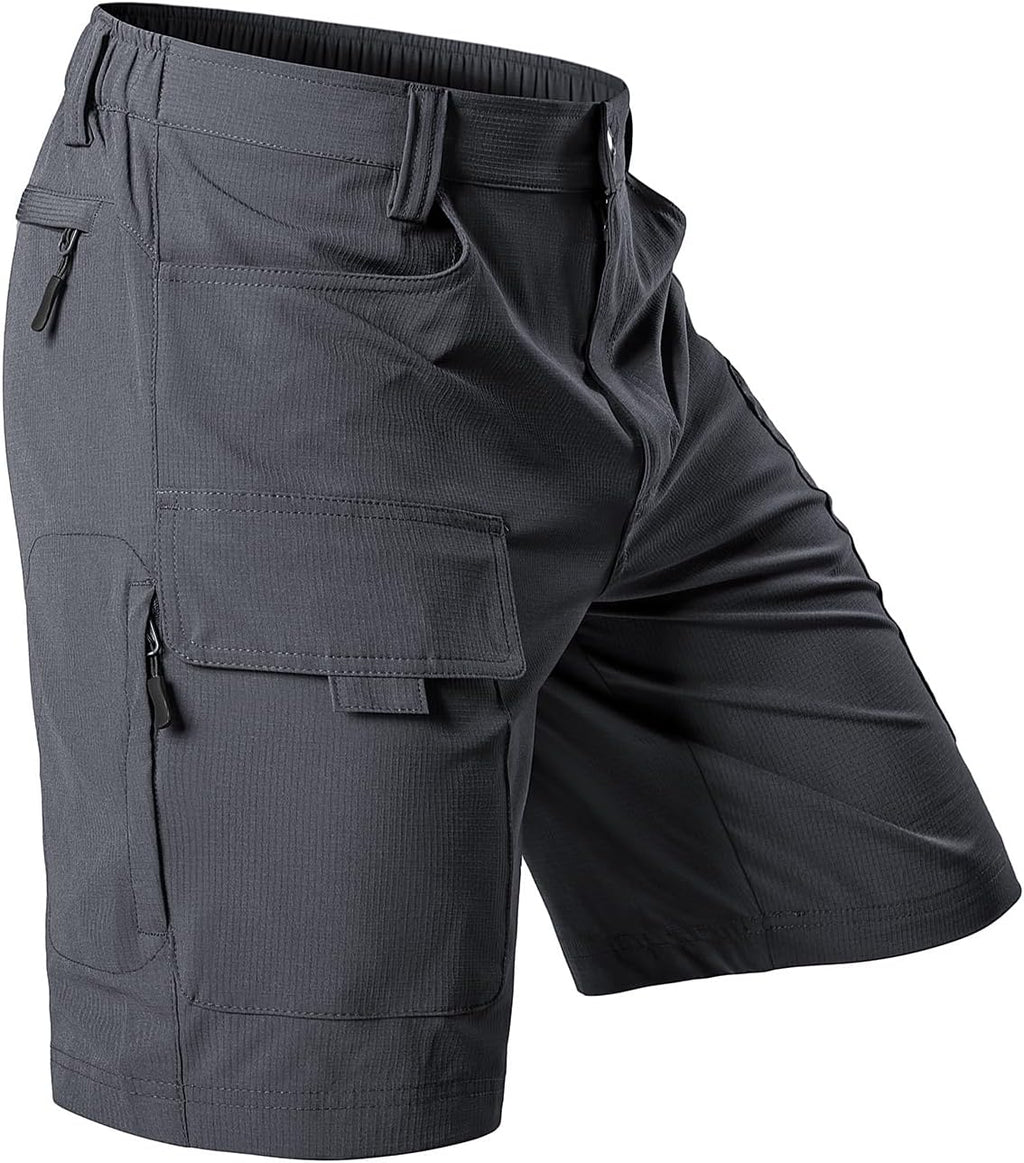 Hiauspor Men's Hiking Cargo Shorts: Quick Dry Lightweight with 6 Pockets