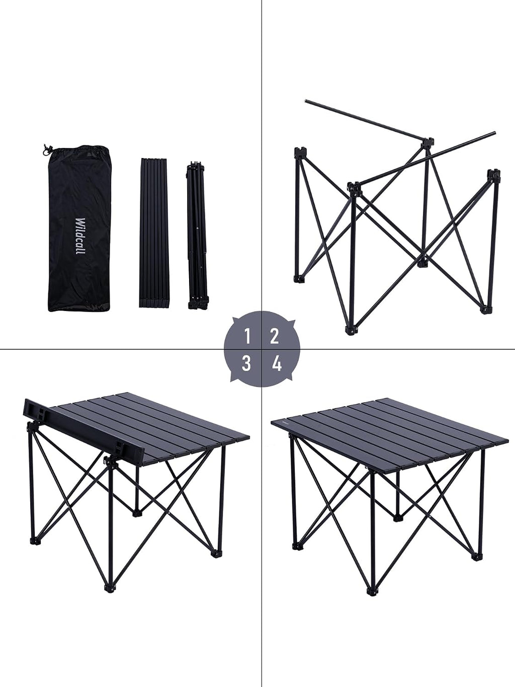 WildCall Ultralight Camping Table, Compact Aluminum Folding Beach Table