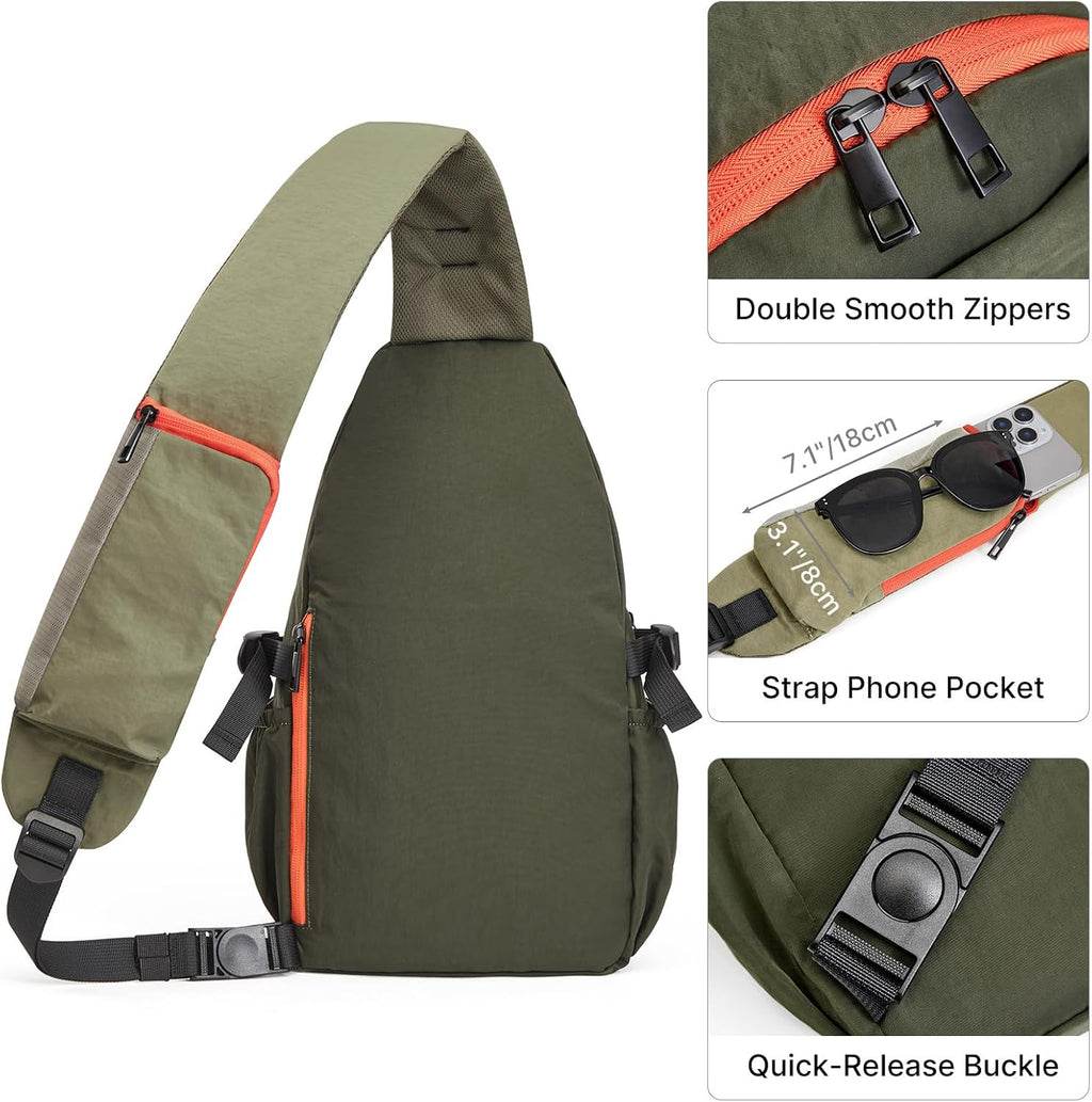 G4Free RFID Blocking Sling Bag for Men Women, Crossbody Bags Hiking Travel