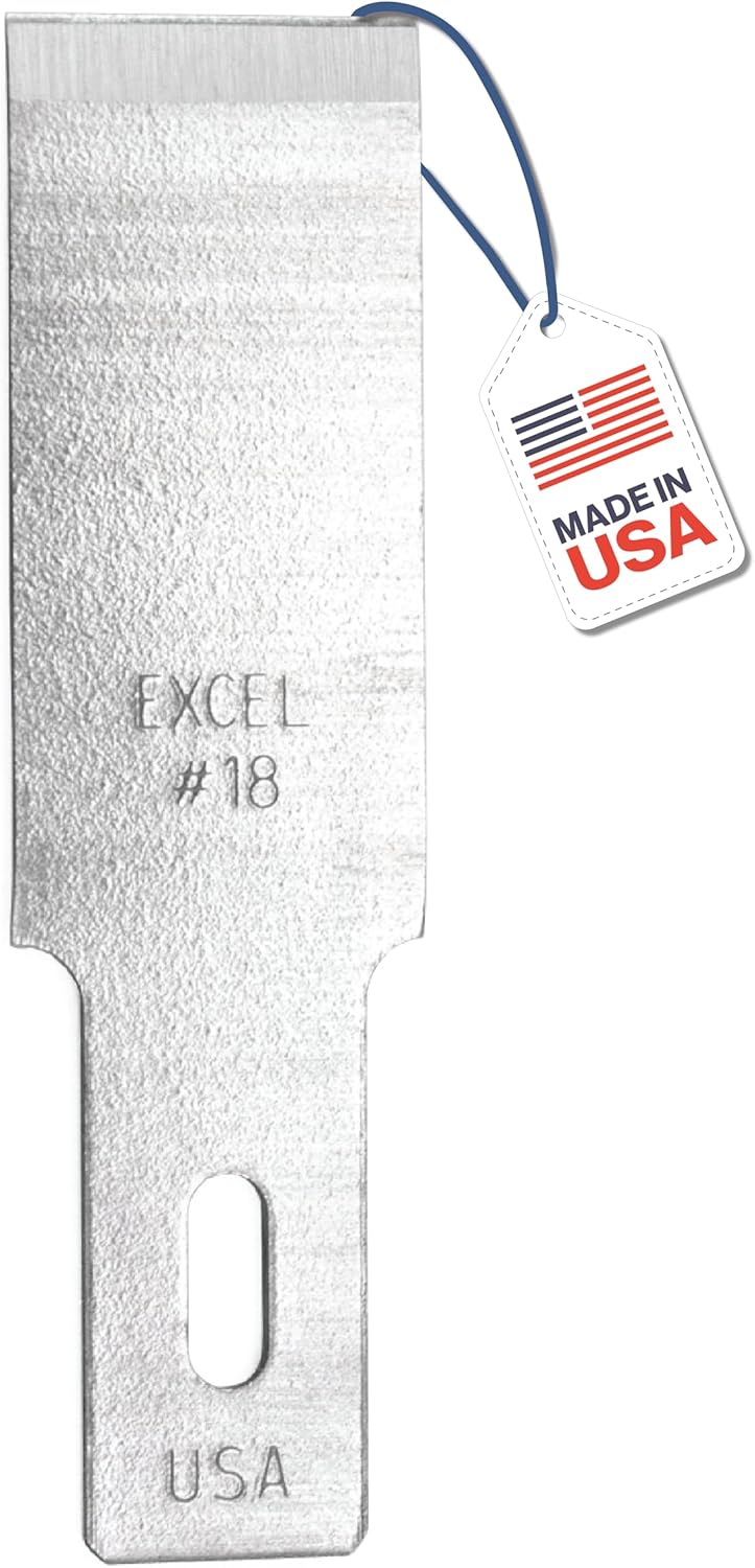 Excel Blades #18 100-Pack Wood Chisel Blades, 1/2-Inch Carbon Steel, USA