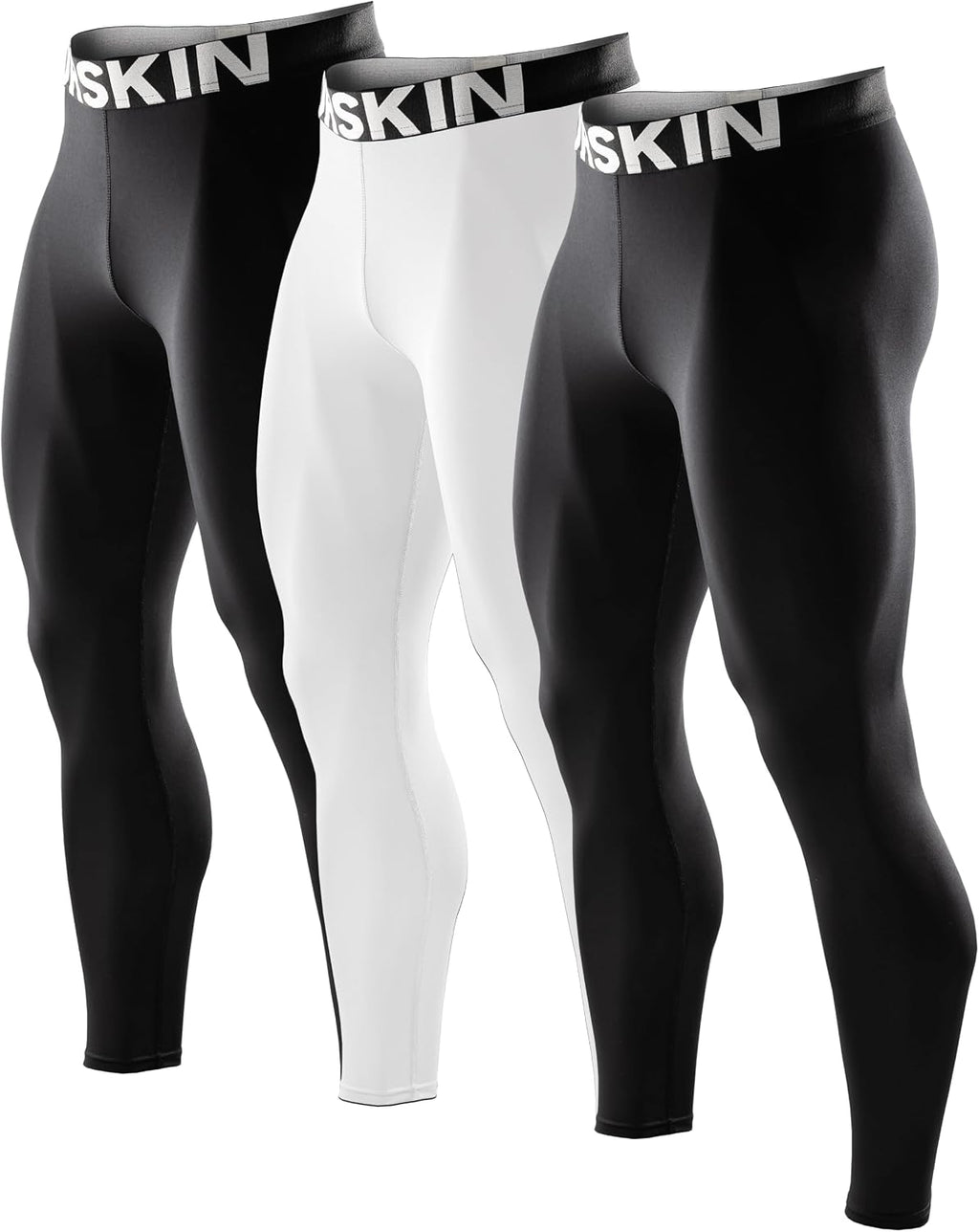 DRSKIN Men’s Compression Pants (5/4/3 Pack) Quick Dry Tights Leggings Sports Baselayer Running Gym Workout