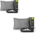 Travel Pillow Compressible Camping Memory Foam Pillow - Dark Grey S Size, Dark Grey M Size, Ideal Backpacking, Airplane and Car
