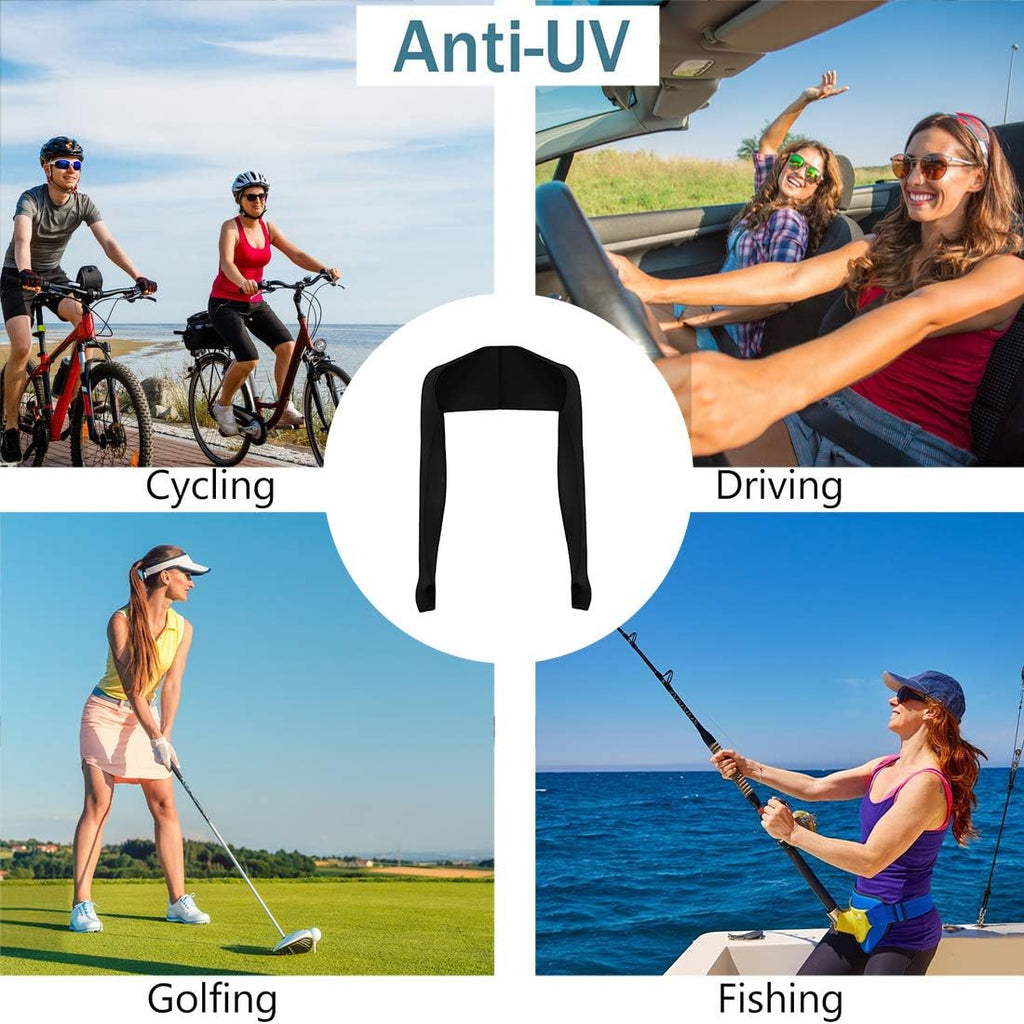 Cooling Shawl Arm Sleeves Sun Protection with Finger Hole Anti-UV, Comfortable Ladies Cooler Shrug Ideal for Women