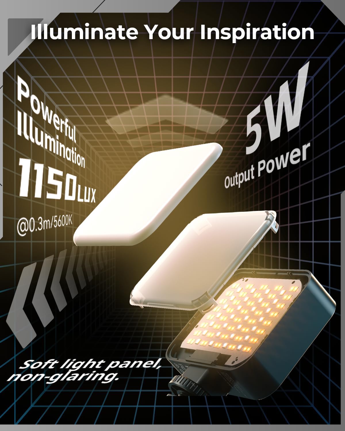 SmallRig RM120 RGB LED Video Light Panel, 7W Portable Metal Camera Light