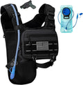 Running Hydration Vest with 2L Water Bladder， Lightweight Adjustable Hydration EDC Chest Pack for Men and Women, Water Backpack for Hiking, Cycling